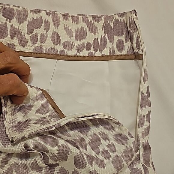 NWT J. Crew Pleated Linen Blend Pants in Lilac Giraffe Print size 8 - Picture 11 of 14